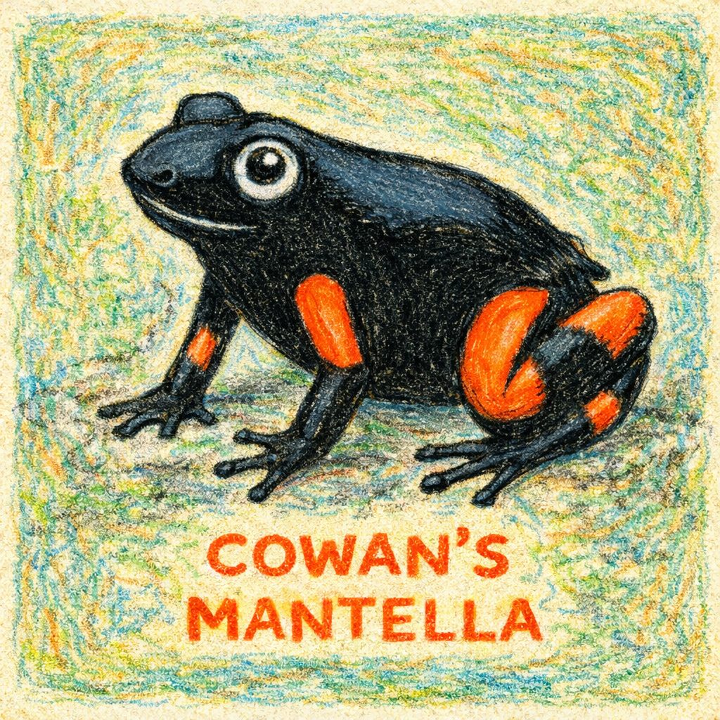基本情報｜ハーレクイーンアデガエル（英名：Cowan's Mantella）